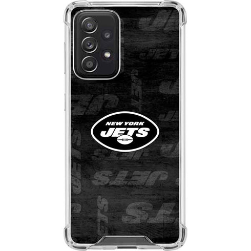 NFL New York Jets Black & White Galaxy A52 5G Clear Case